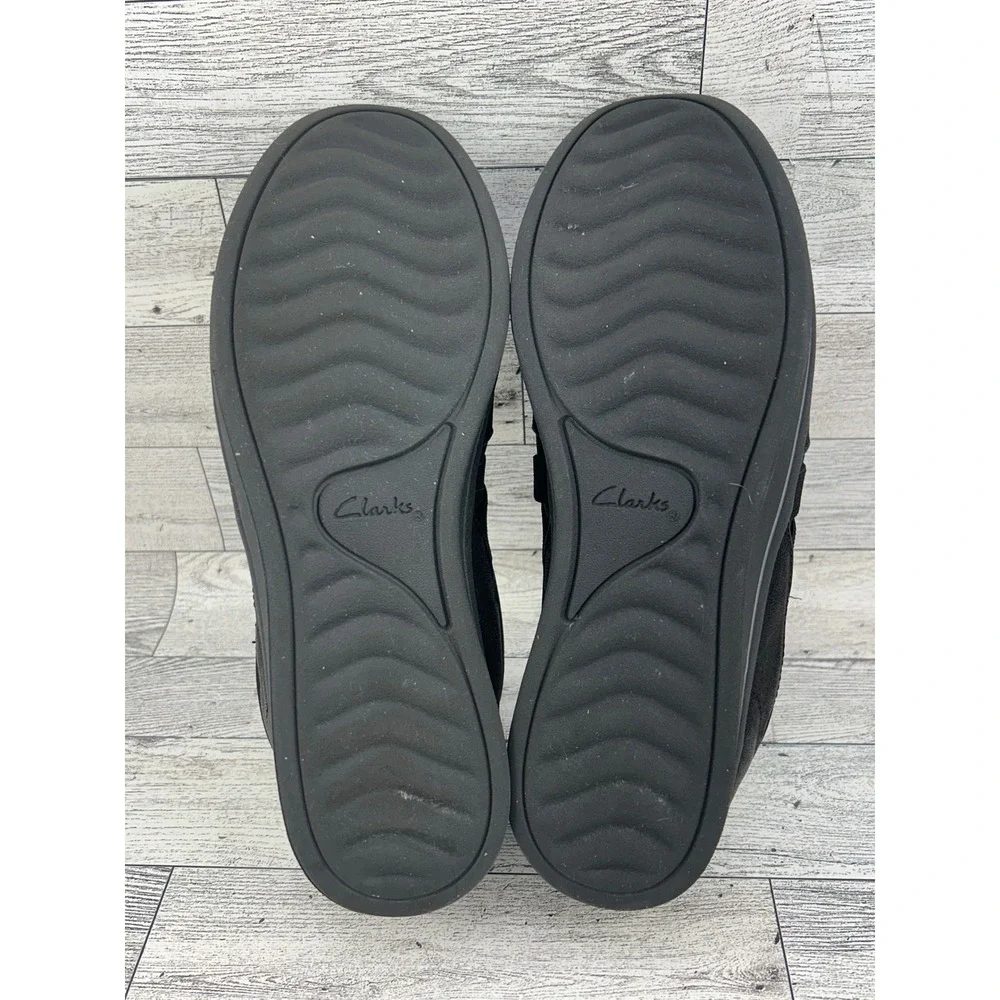 Clarks Cloudsteppers Women Sz 6.5 M‎ Black Slip On Comfort Shoes 261689544040